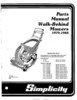 Thumbnail Simplicity 1221 Mower Parts Manual