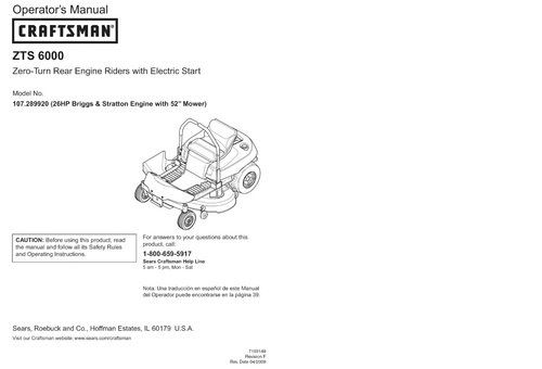 Product picture ZTS Zero-Turn Rear Engine Riders with Electric Start