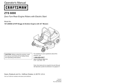 Product picture ZTS Zero-Turn Rear Engine Riders with Electric Start