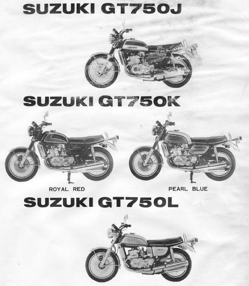 Product picture SUZUKI GT 750 Parts Manual Index
