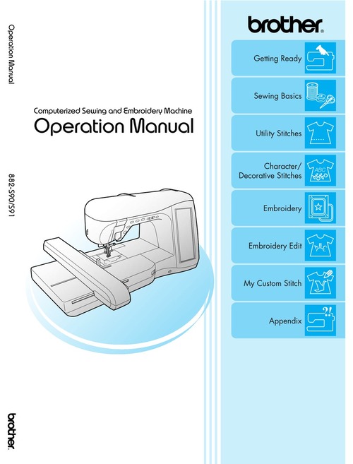Product picture Brother  Sewing Machine 882-S85 Operation Manual