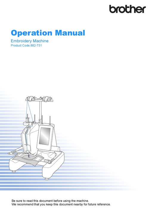 Product picture Brother 882-T51 Operation Manual