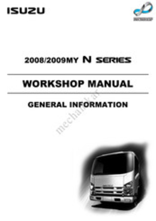 Product picture Isuzu 2009 MY N Series Workshop Manual 