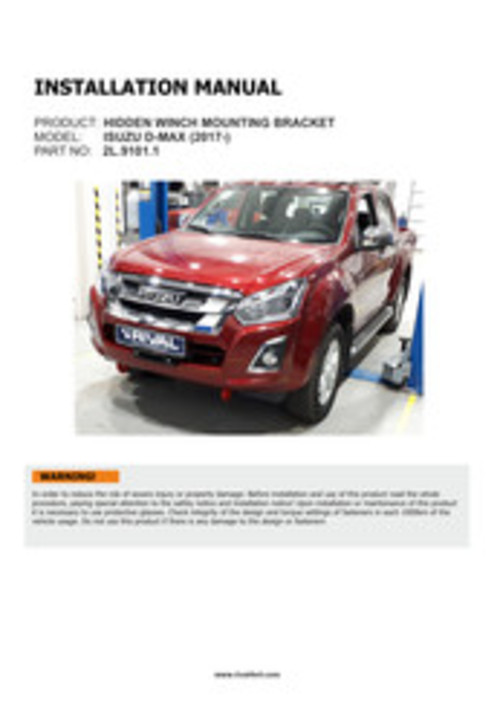 Product picture Isuzu D-Max Installation Manual (21 pages)
