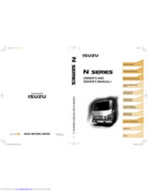Product picture Isuzu N-series 2011 Owners And Drivers Manual